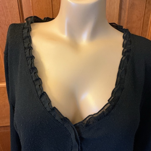 Fashion Bug Black Ruffled cardigan shrug - Picture 3 of 6